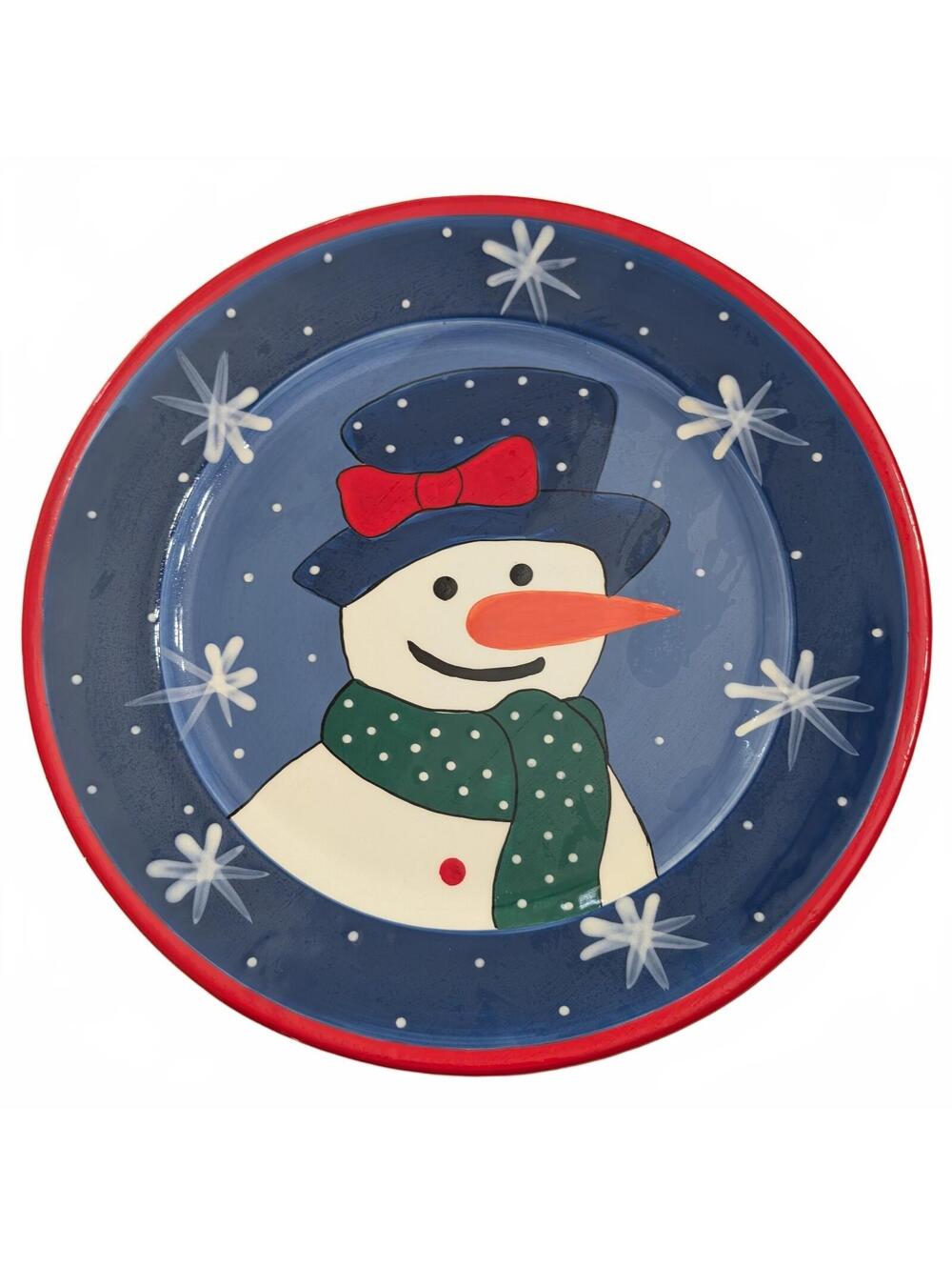 Bella Casa by Ganz Snowman Serving Platter 14.5” Ceramic Christmas BC4619